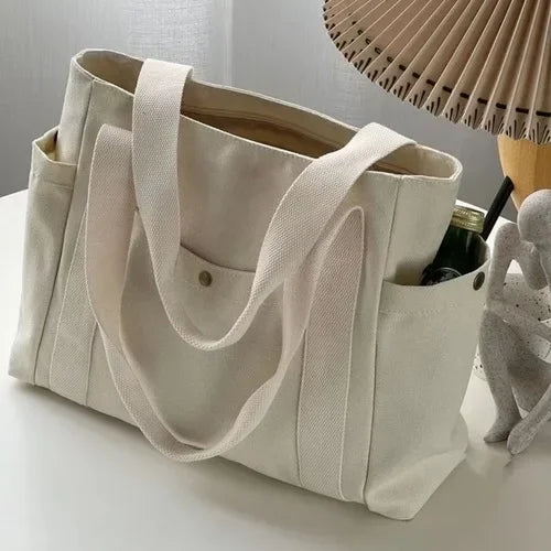 Weiße Canvas-Tasche - Corina