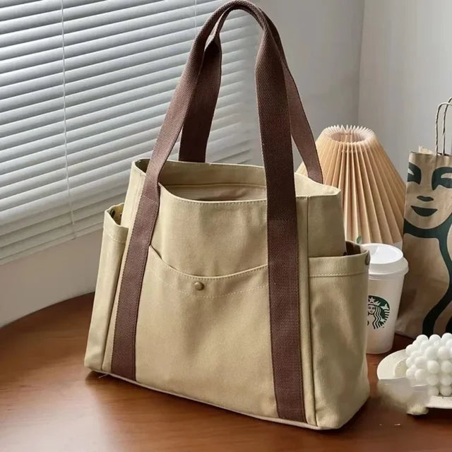 Weiße Canvas-Tasche - Corina