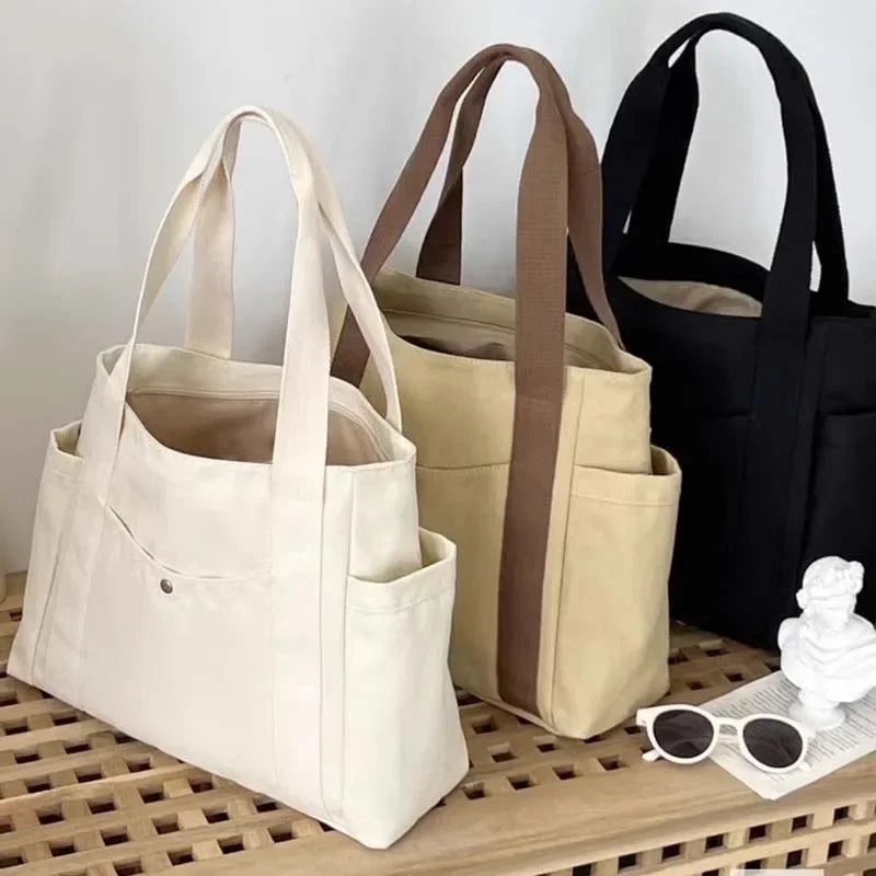 Weiße Canvas-Tasche - Corina