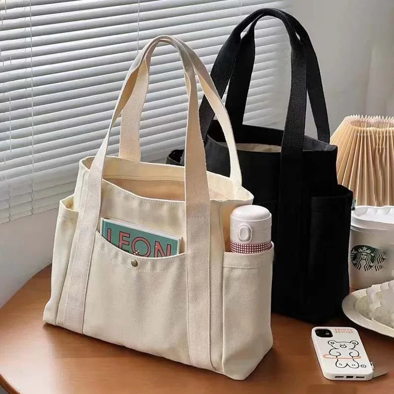 Weiße Canvas-Tasche - Corina