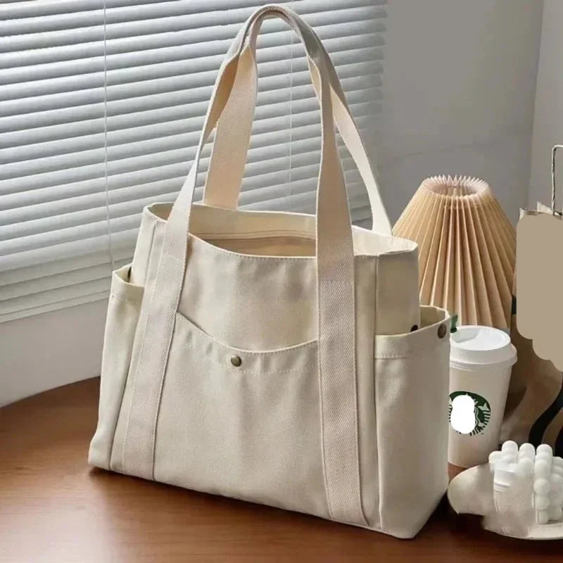 Weiße Canvas-Tasche - Corina