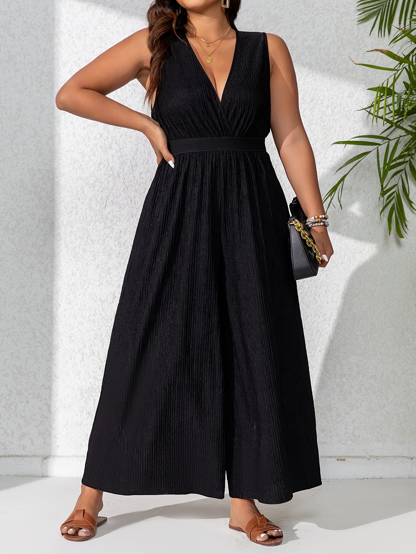 Schwarzer Eleganter Jumpsuit - Ella