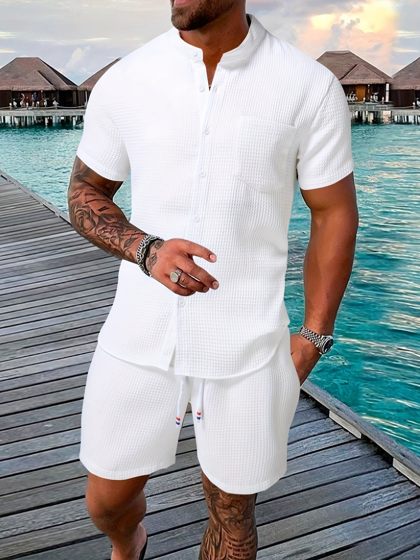 Weißes Strickset - Sven