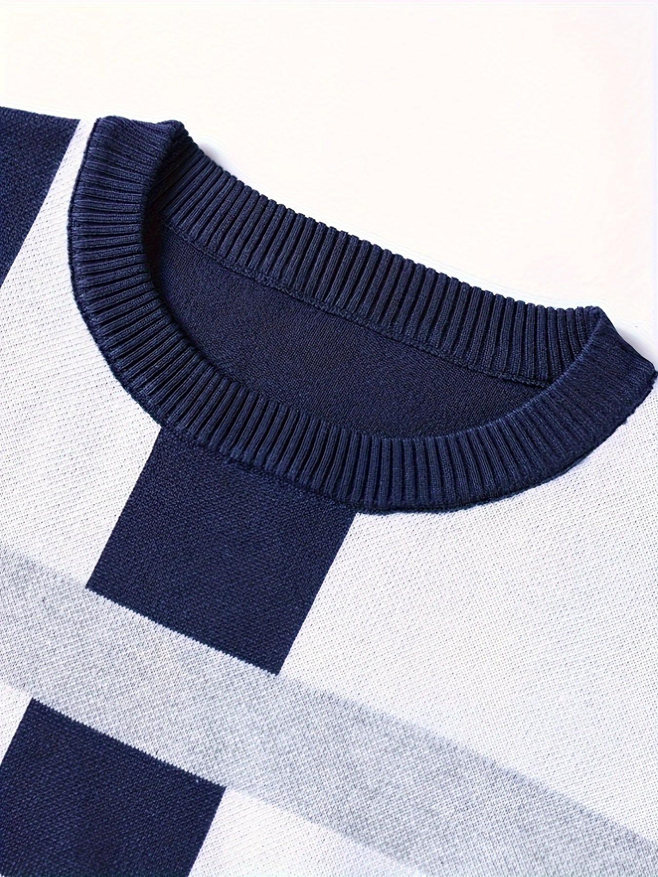 Grauer Jacquard-Pullover für Herren - Tom
