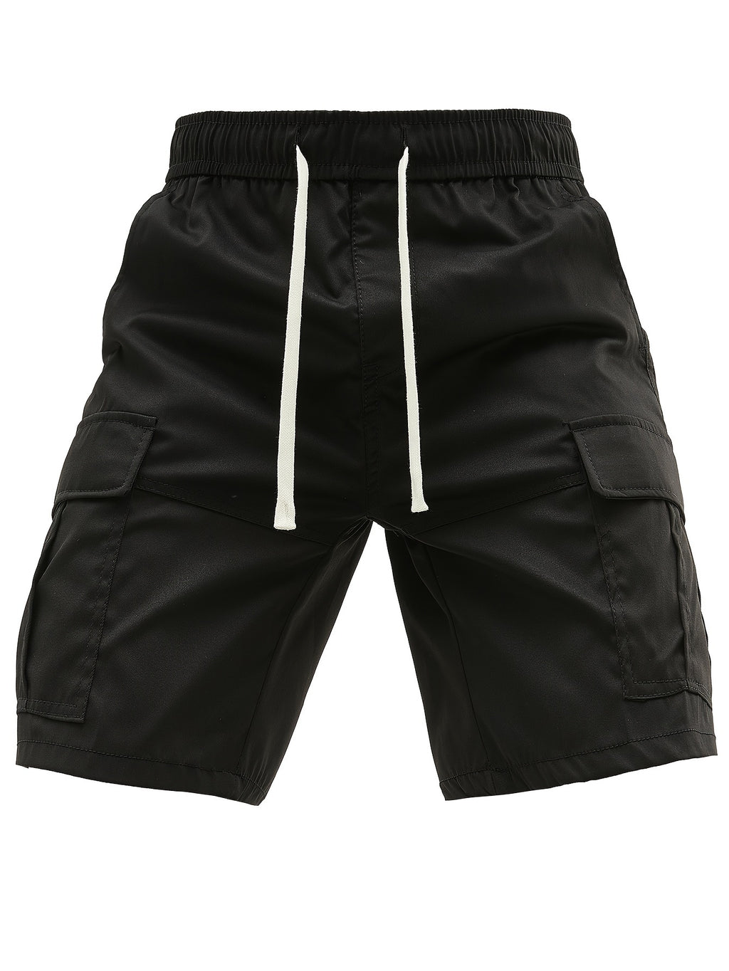 Orangerote Cargo-Shorts mit Kordelzug - Max