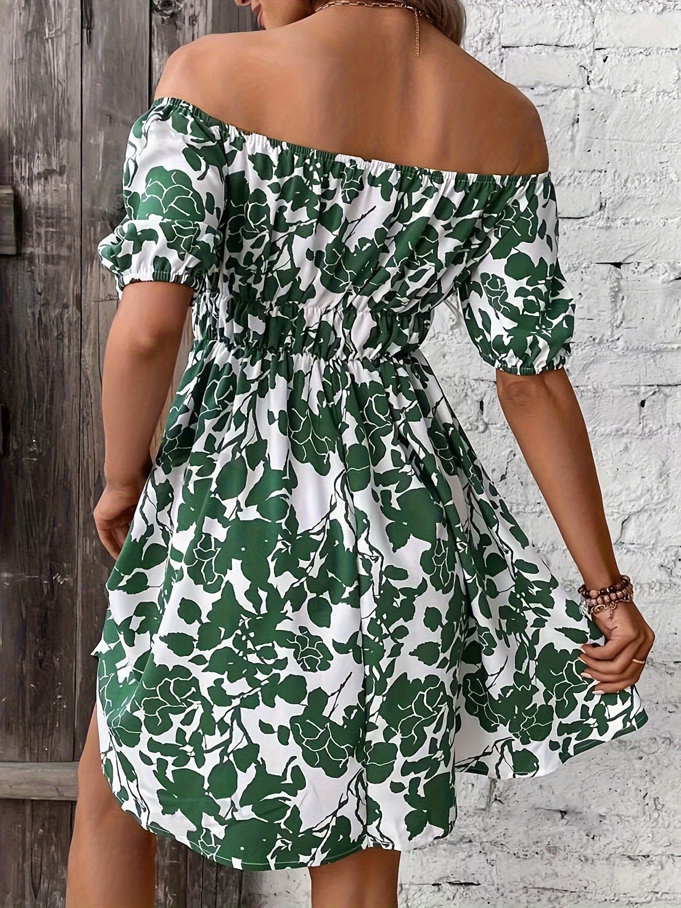 Blaues Off-Shoulder Kleid - Sophie