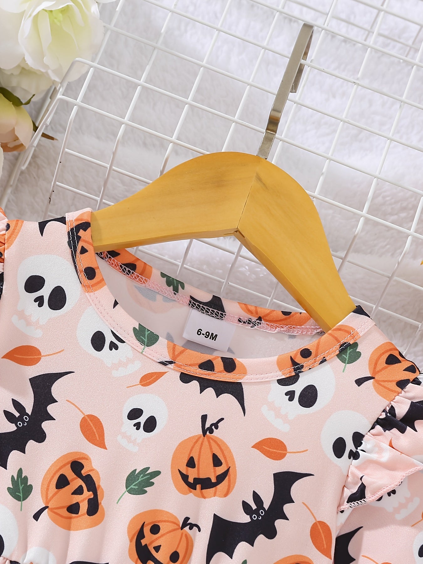 Kürbis-Kleid mit Flügelärmeln für Babys in Orange - Mila