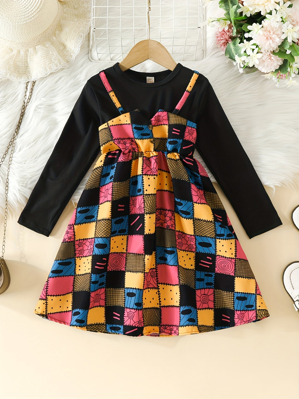 Mädchen Halloween Geisterkleid in Orange - Emily