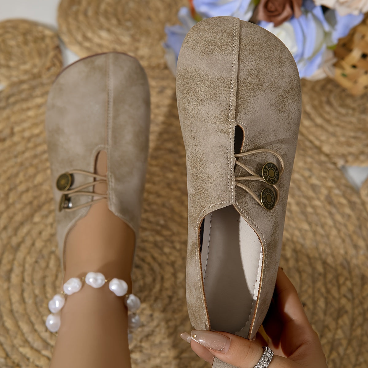 Blaue Slipper - Fleur