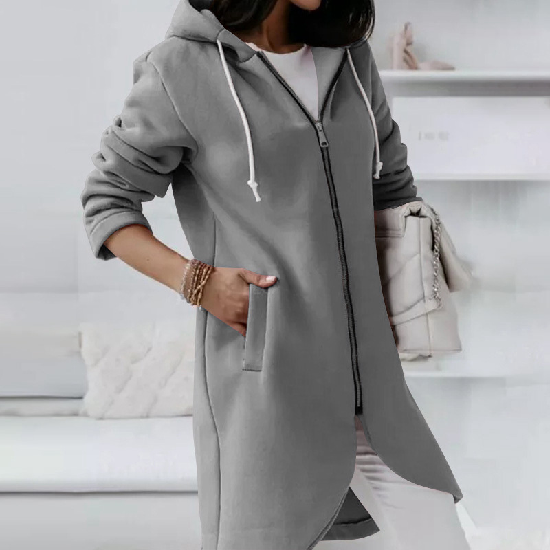 Lange Stilvolle Jacke Rosa - Sofia
