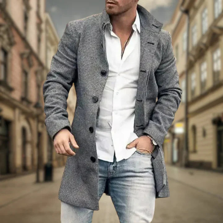 Eleganter Mantel Grau - Victor