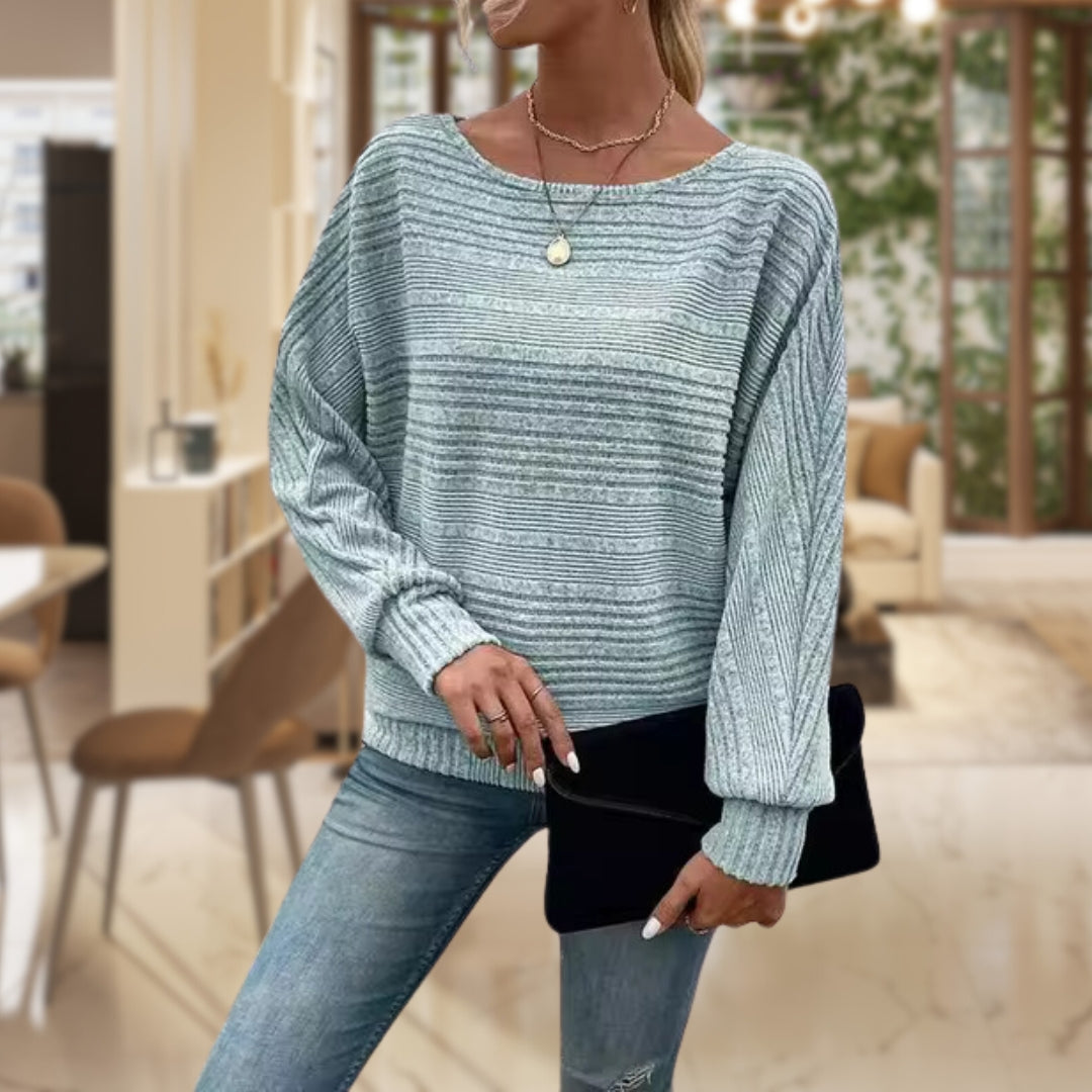 Strukturierter Pullover – Clara Hellblau