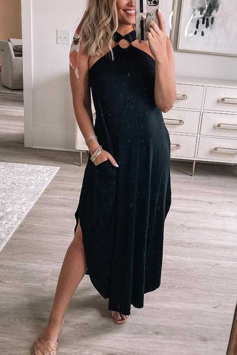 Helles Blaues Strapless Kleid mit Taschen - Jade