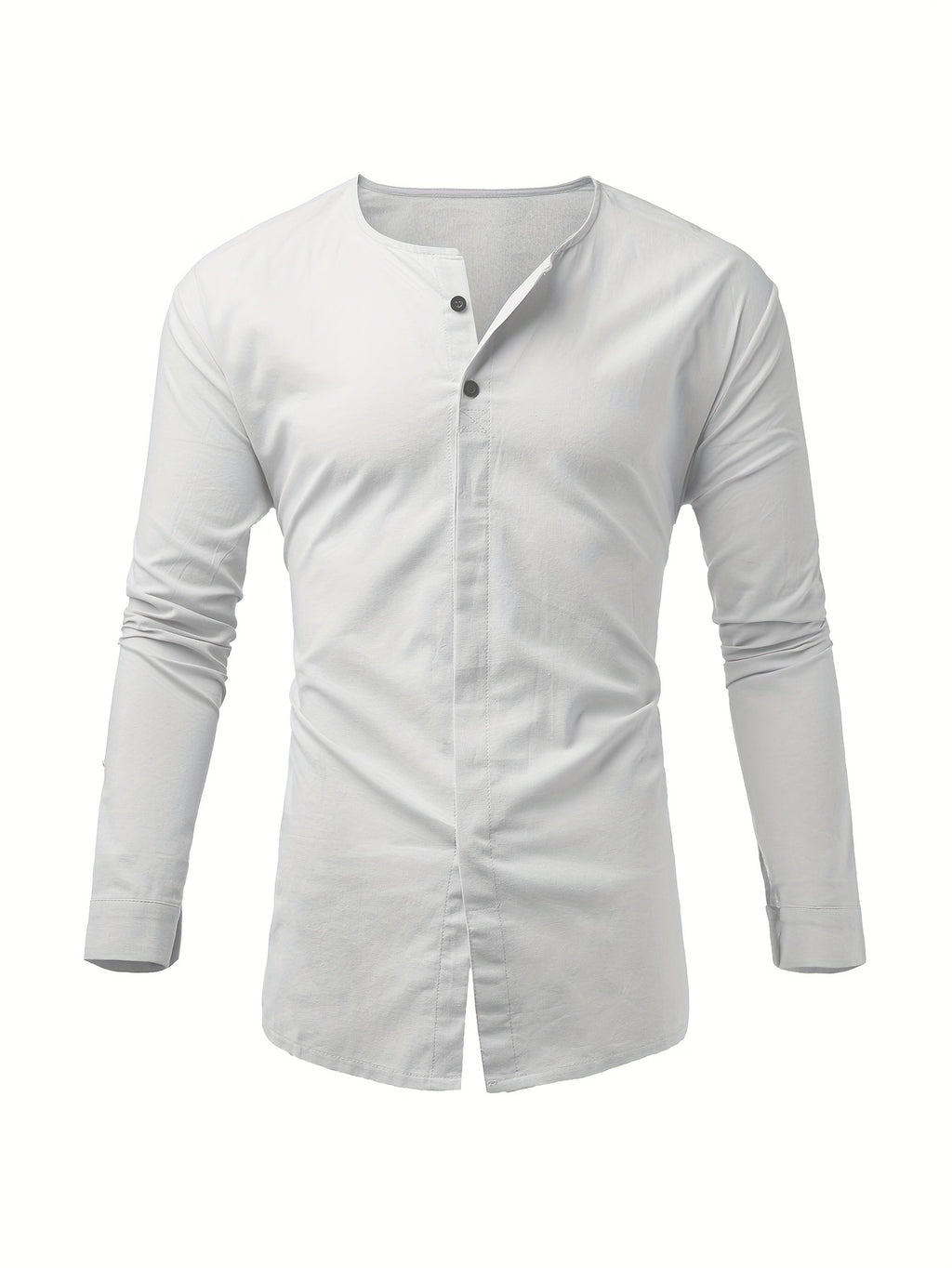 Weißes Langarm-Crewneck-Shirt - Ben