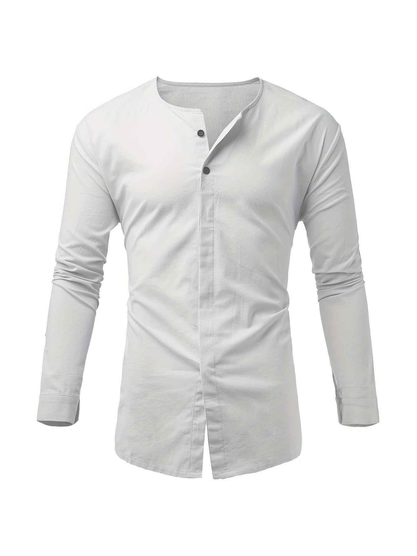 Weißes Langarm-Crewneck-Shirt - Ben