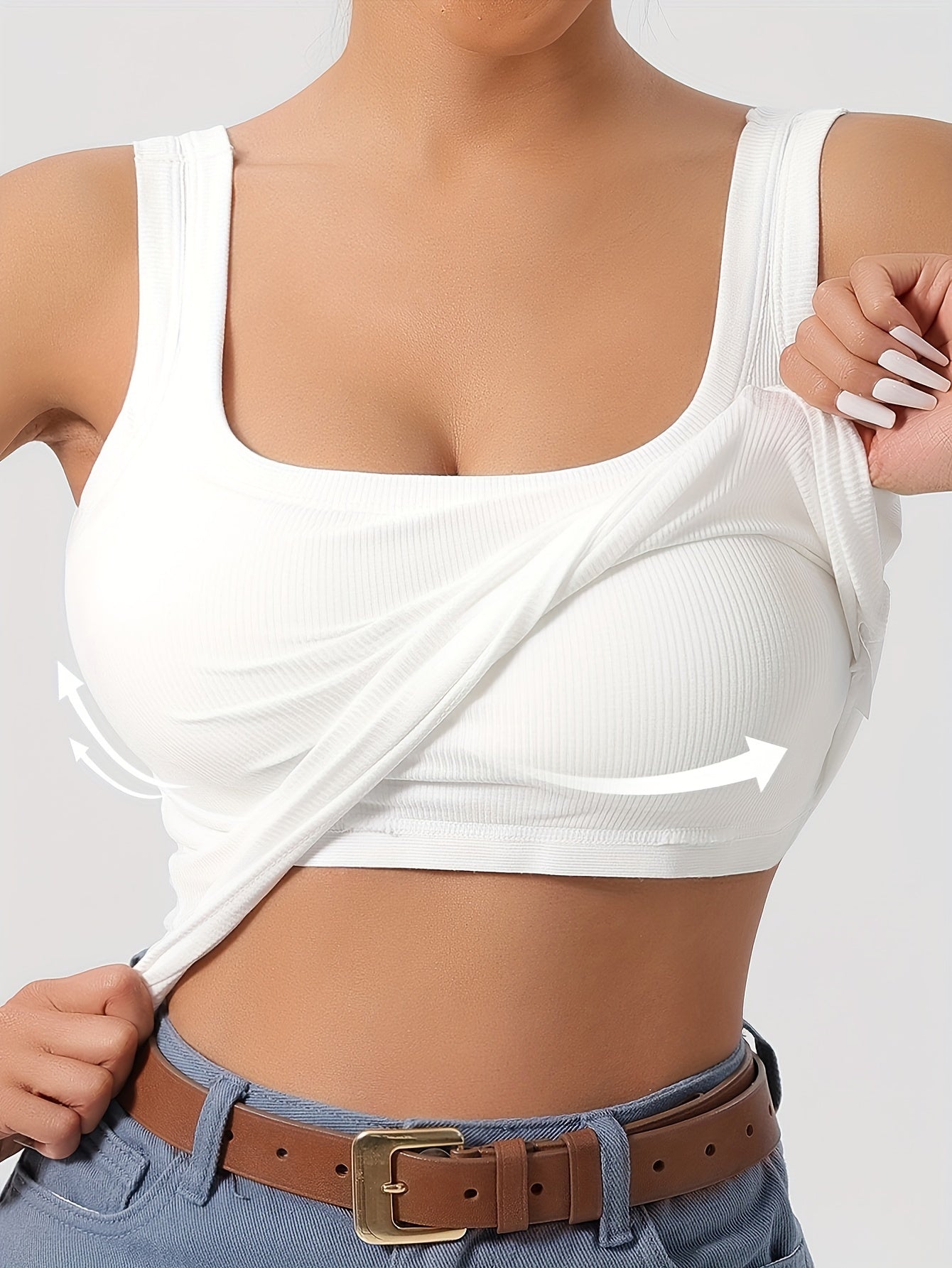 Graues Slim Fit Tanktop - Lara