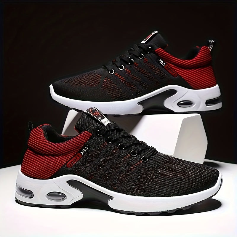 Schwarz-Rote Atmungsaktive Sneakers - Max