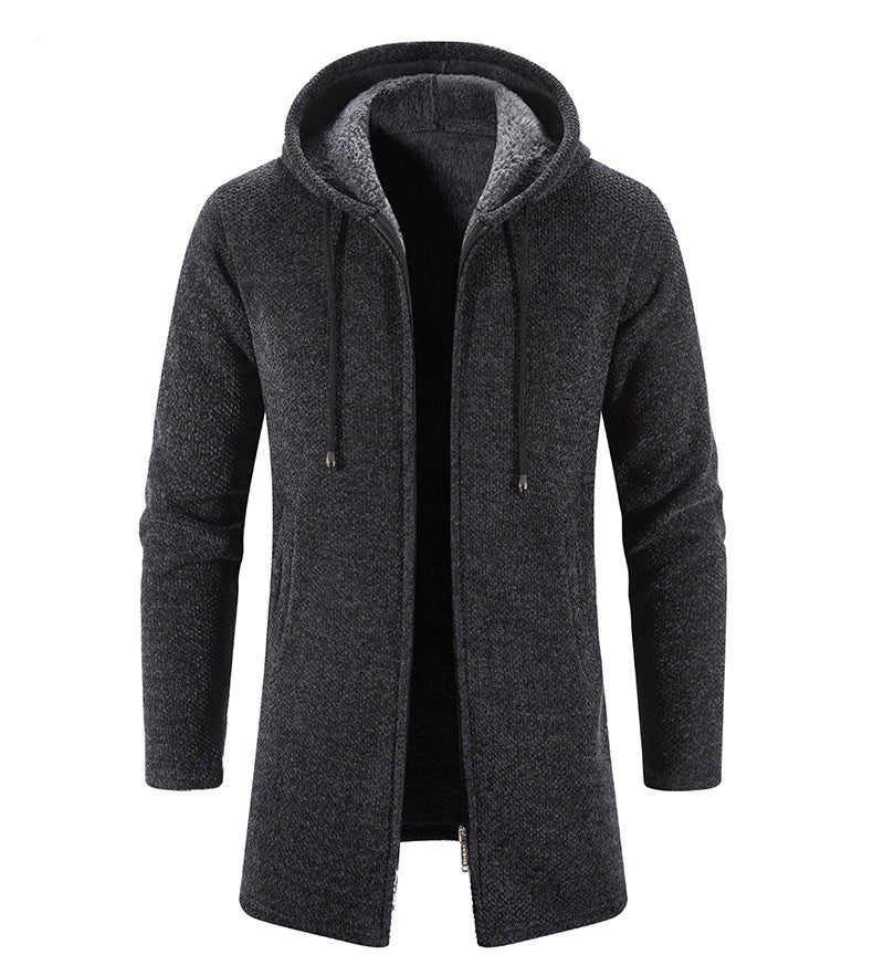 Herren Kapuzenmantel Blau - Elias