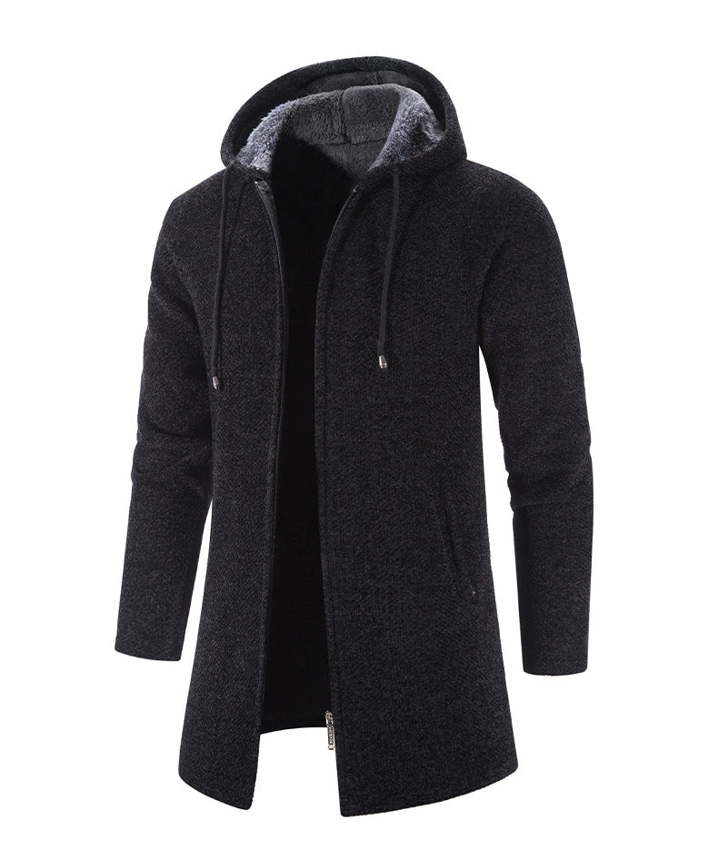 Herren Kapuzenmantel Blau - Elias