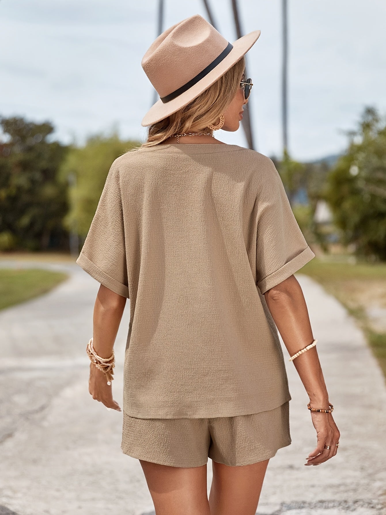 Khaki Elegantes Set - Lena