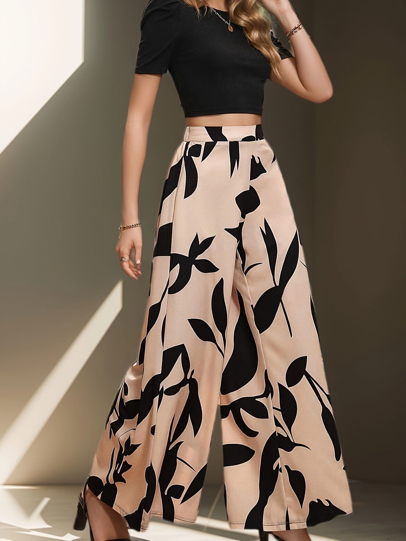 Schwarzes Blätter-Set - Clara