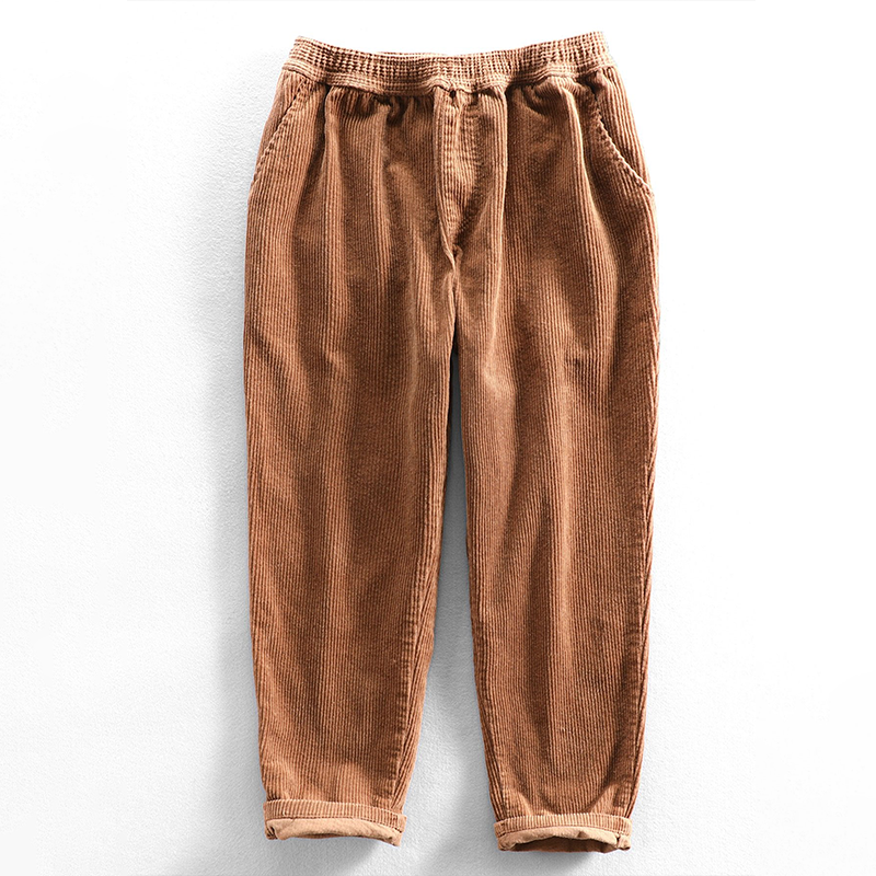 Braune Cropped Cordhosen - Matteo