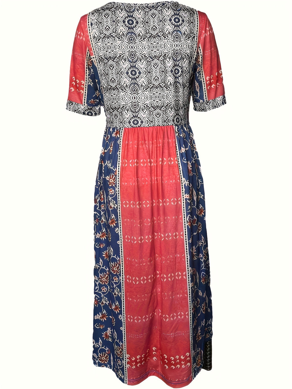 Rotes Plus Size Boho-Maxikleid - Elena