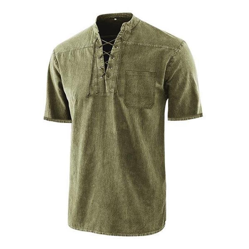 Grünes Gotisches Retro T-Shirt für Herren - Finn