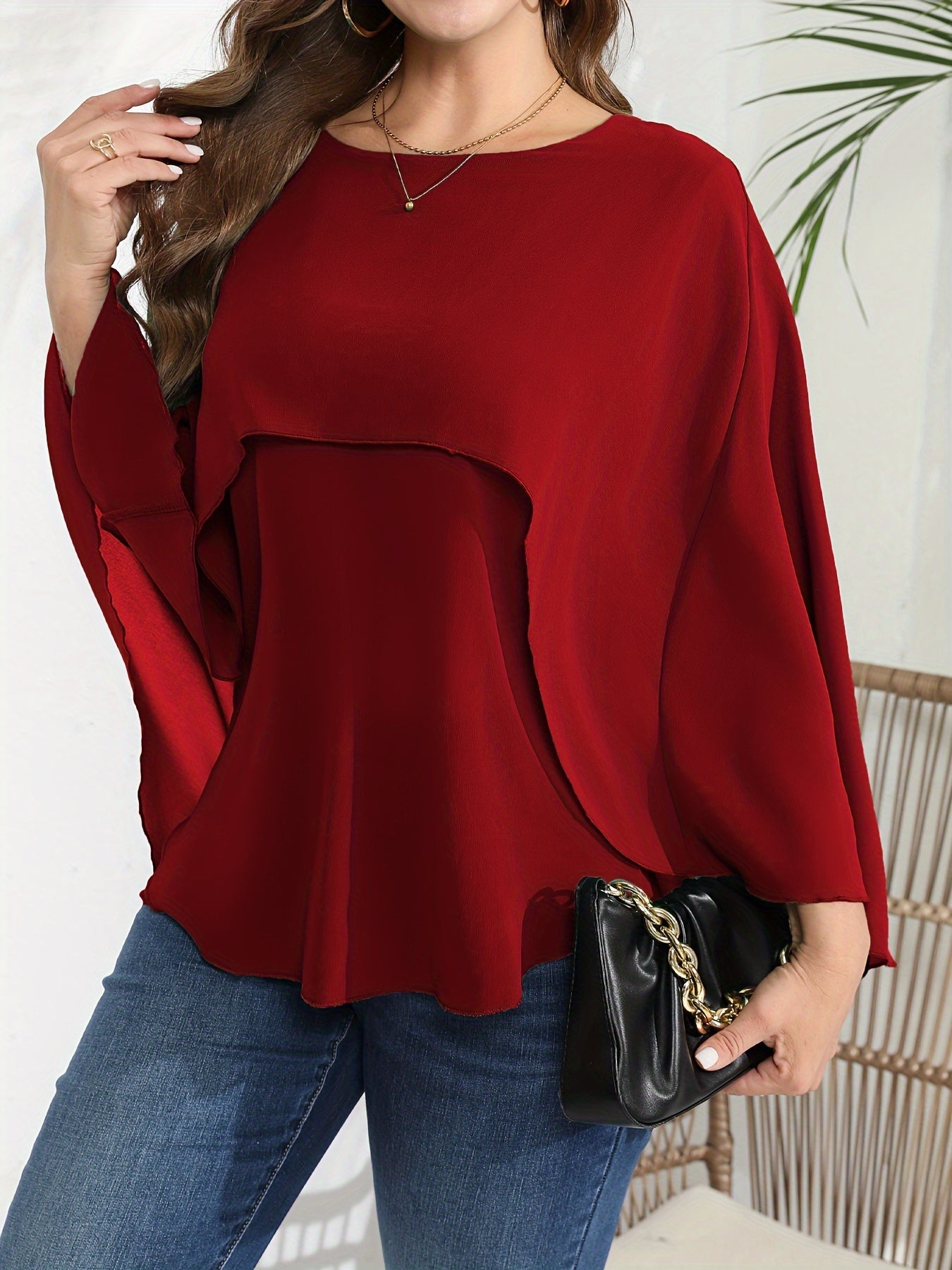 Grüne Mesh-Bluse - Elena