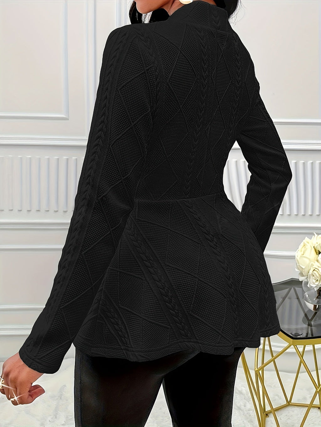 Weiße Schicke Jacke mit Perlenknöpfen - Fleur
