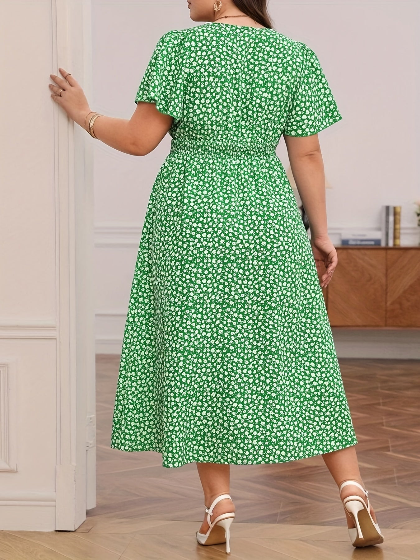 Bordeauxrotes Plus Size Freizeitkleid - Amelie