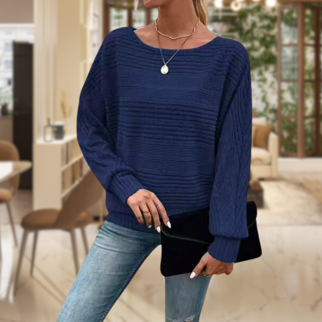 Strukturierter Pullover – Clara Hellblau
