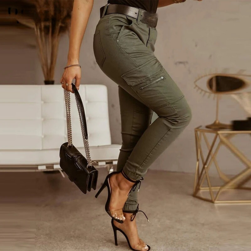 Rosanne - Graue lässige Cargohose