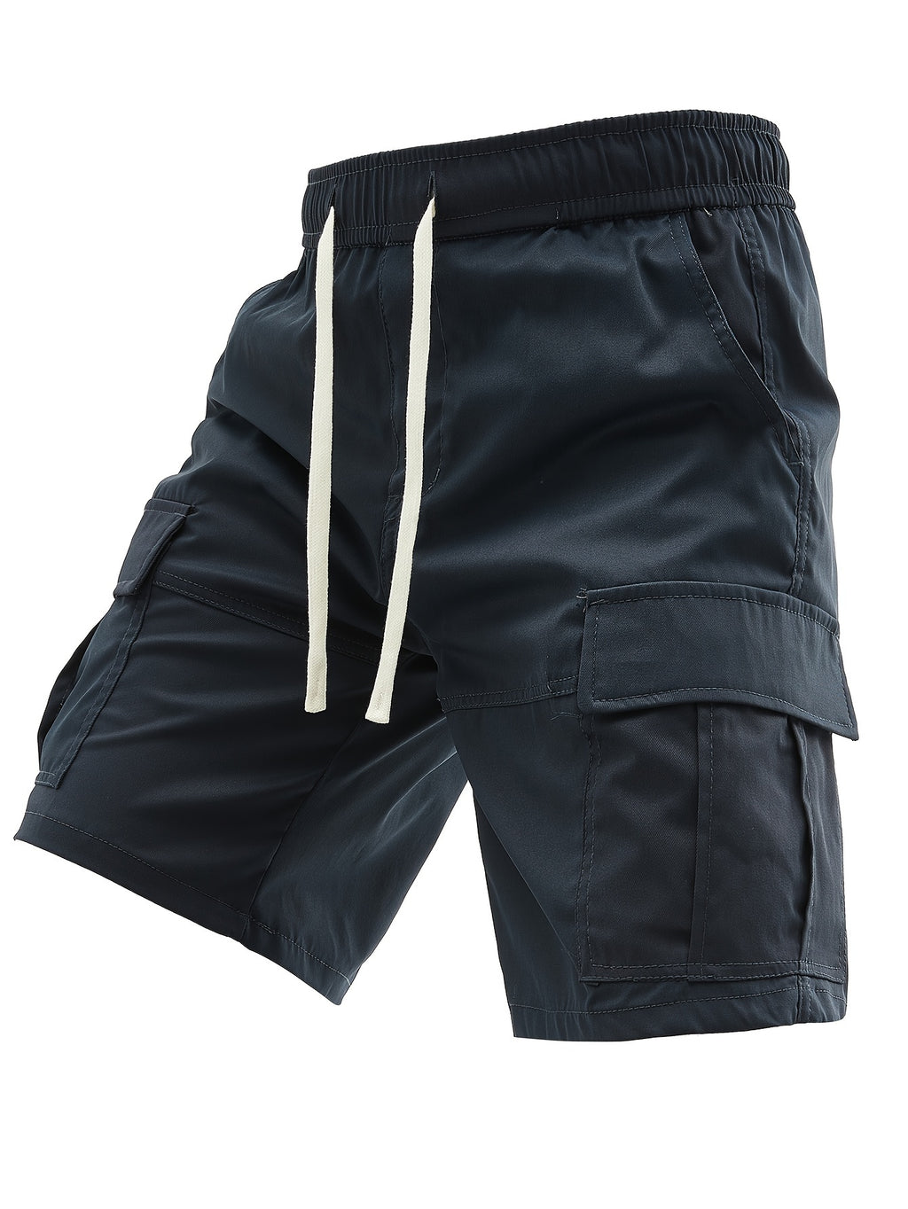 Orangerote Cargo-Shorts mit Kordelzug - Max