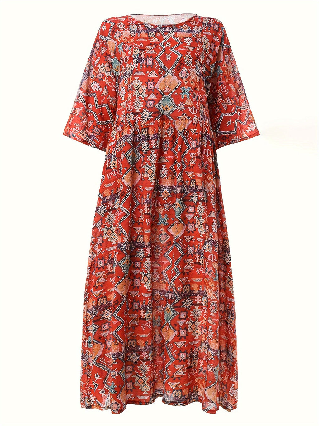 Rotes Boho Maxikleid - Elena