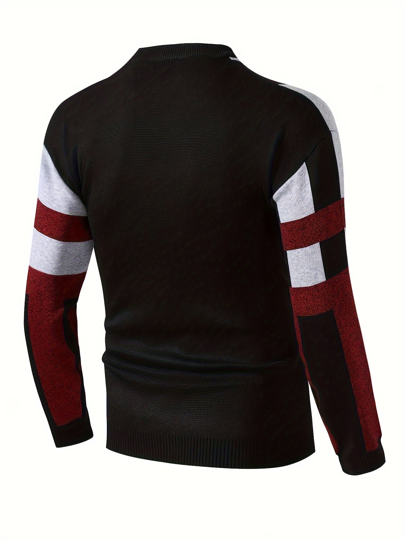 Schwarz-Grauer Color-Block Pullover – Max