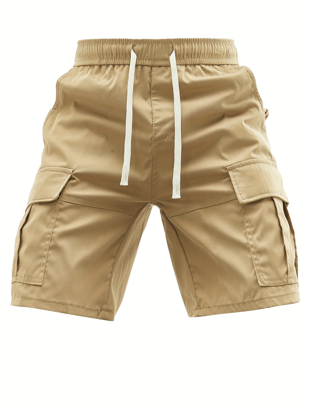 Orangerote Cargo-Shorts mit Kordelzug - Max