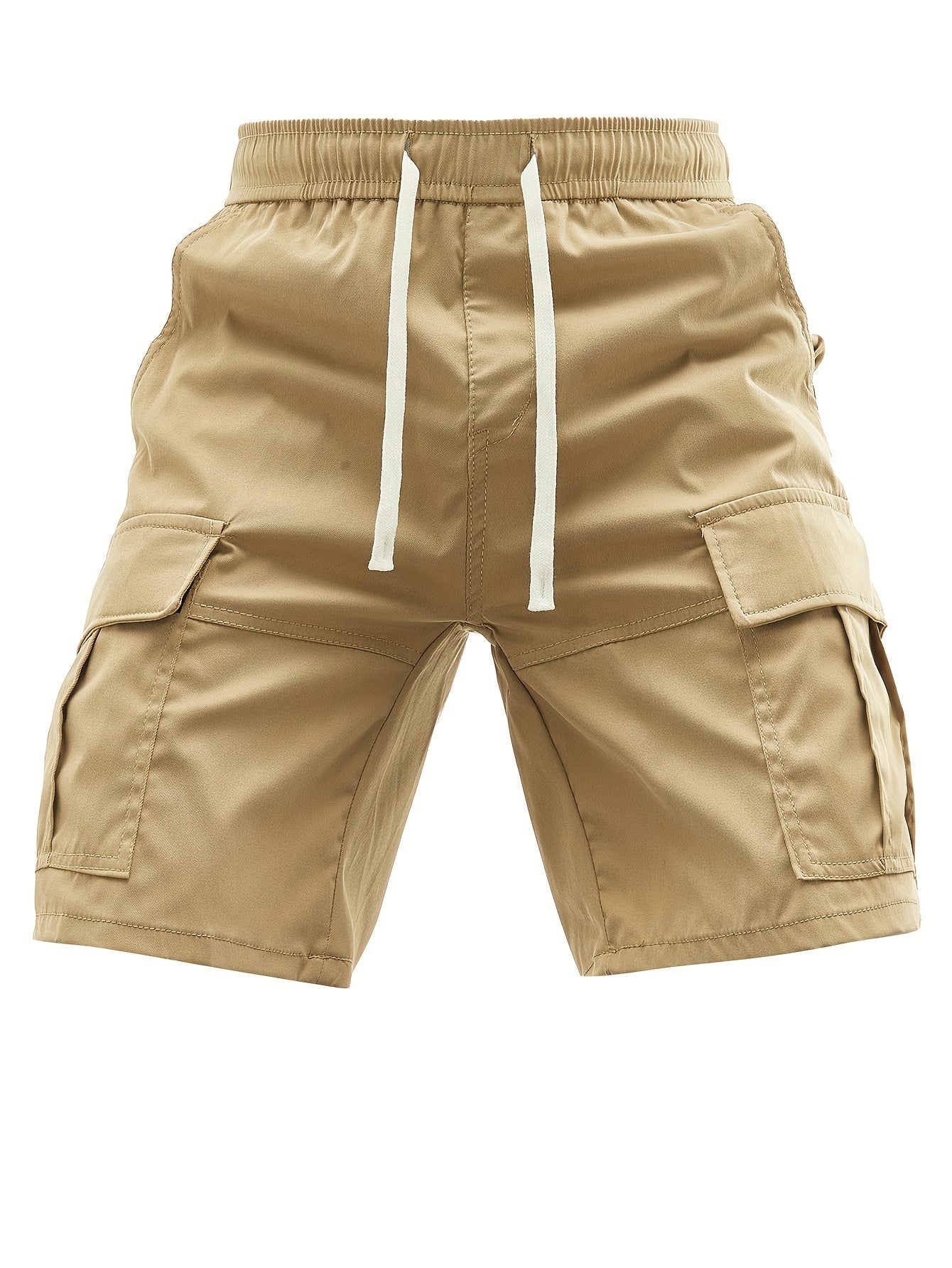 Orangerote Cargo-Shorts mit Kordelzug - Max