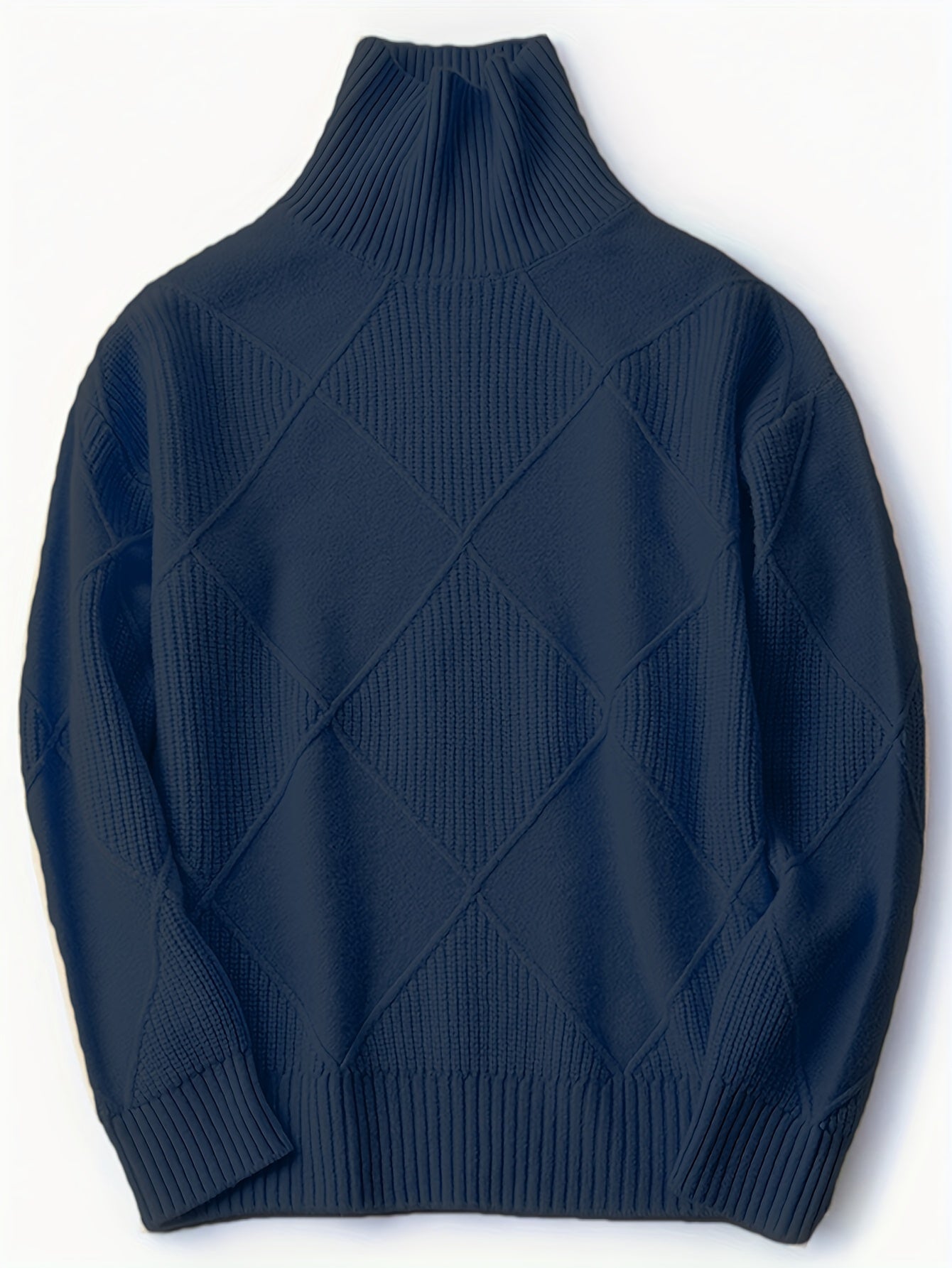 Grüner Rollkragenpullover in Übergröße - Sophie
