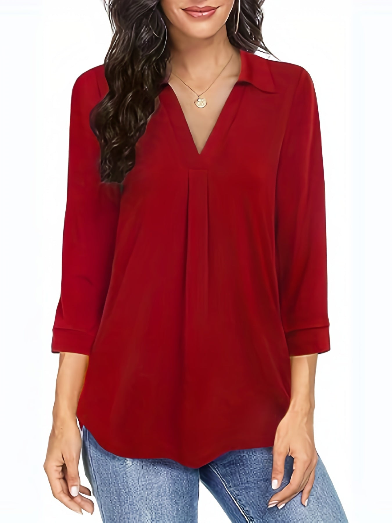 Rote Tunika Bluse - Sophie
