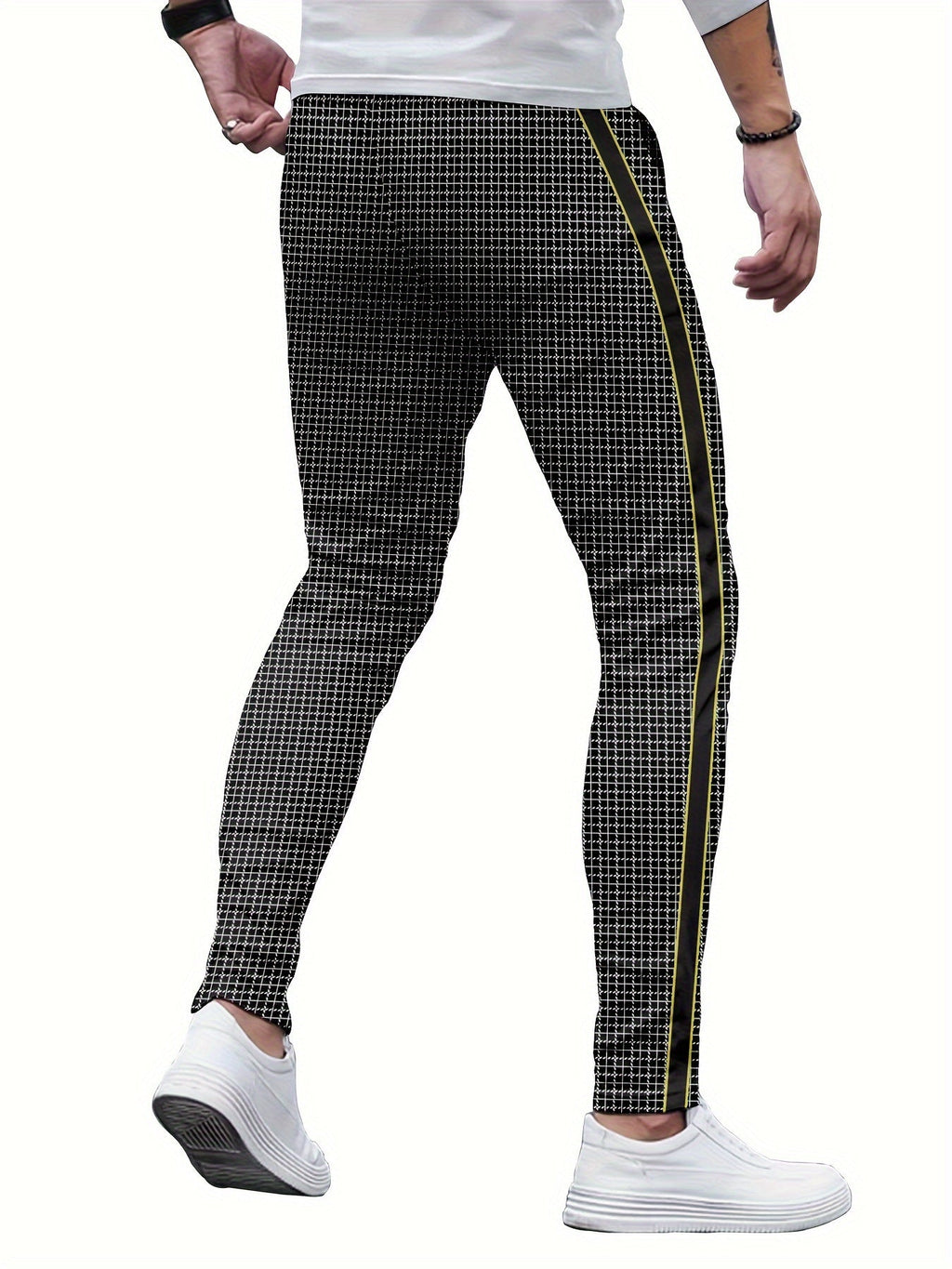 Schwarze Karo-Sweathose - Ezekiel