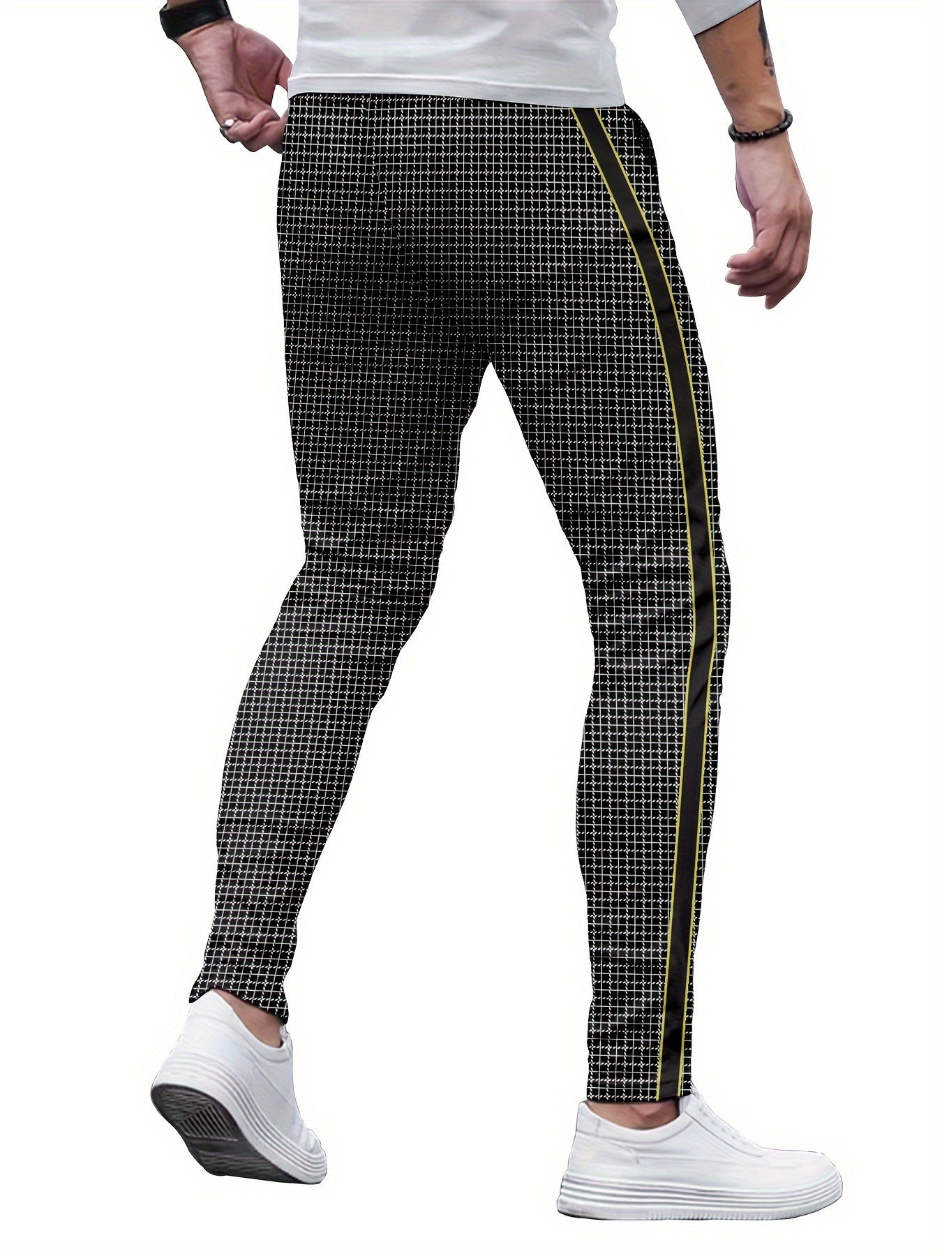 Schwarze Karo-Sweathose - Ezekiel