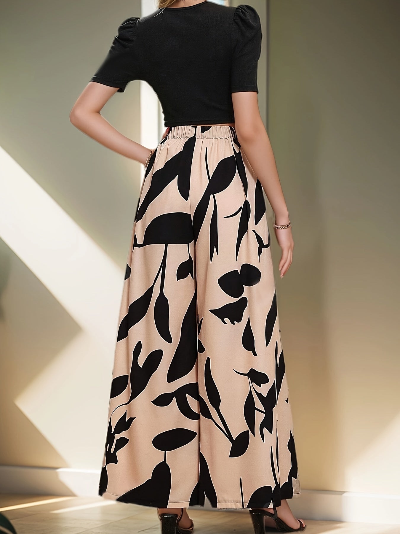 Schwarzes Blätter-Set - Clara