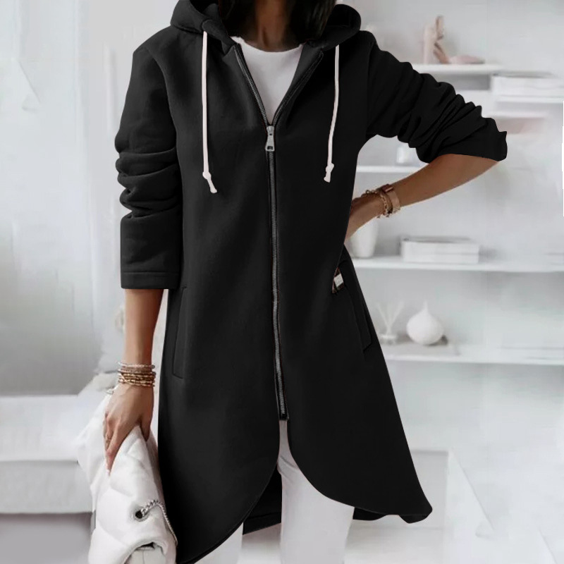 Lange Stilvolle Jacke Rosa - Sofia