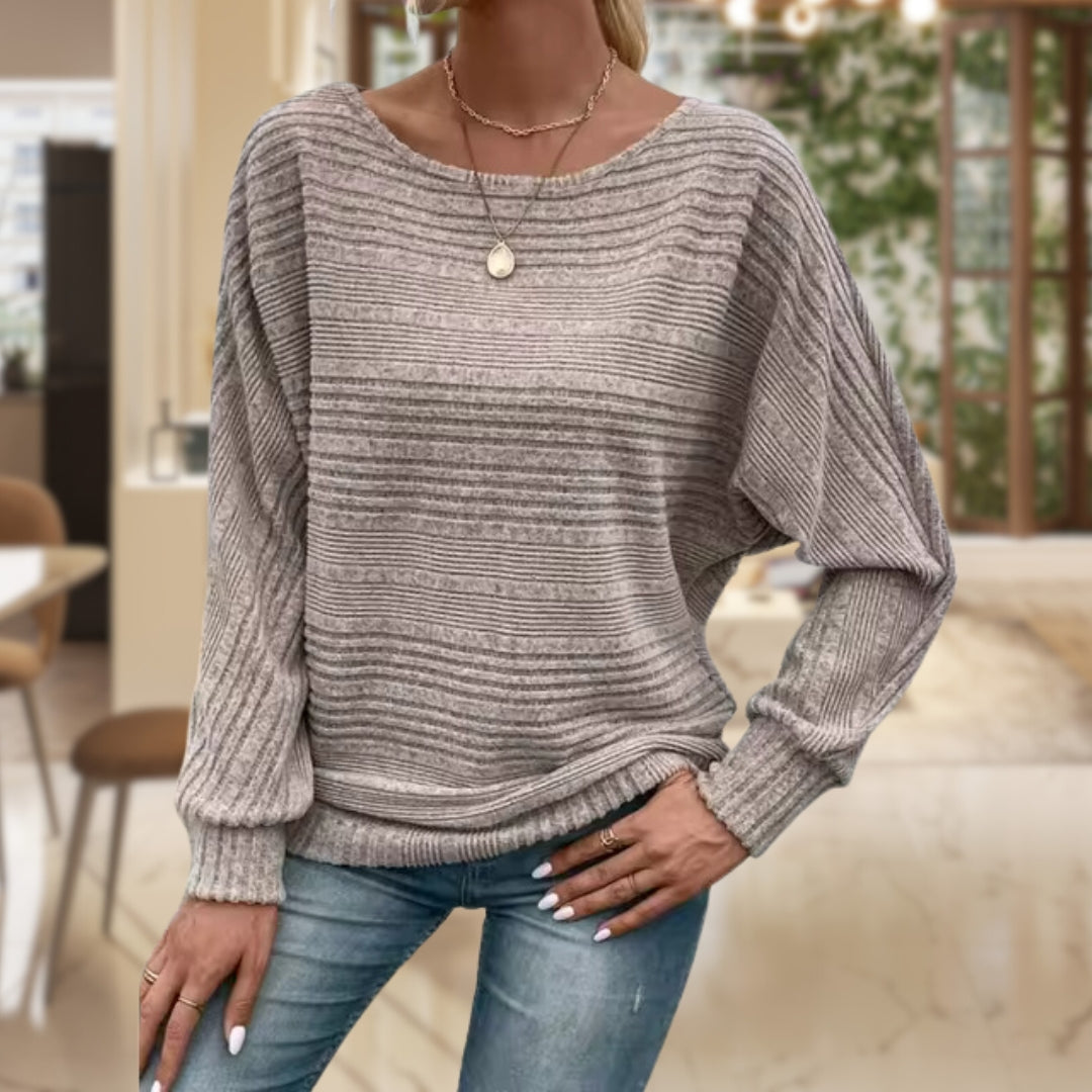 Strukturierter Pullover – Clara Hellblau