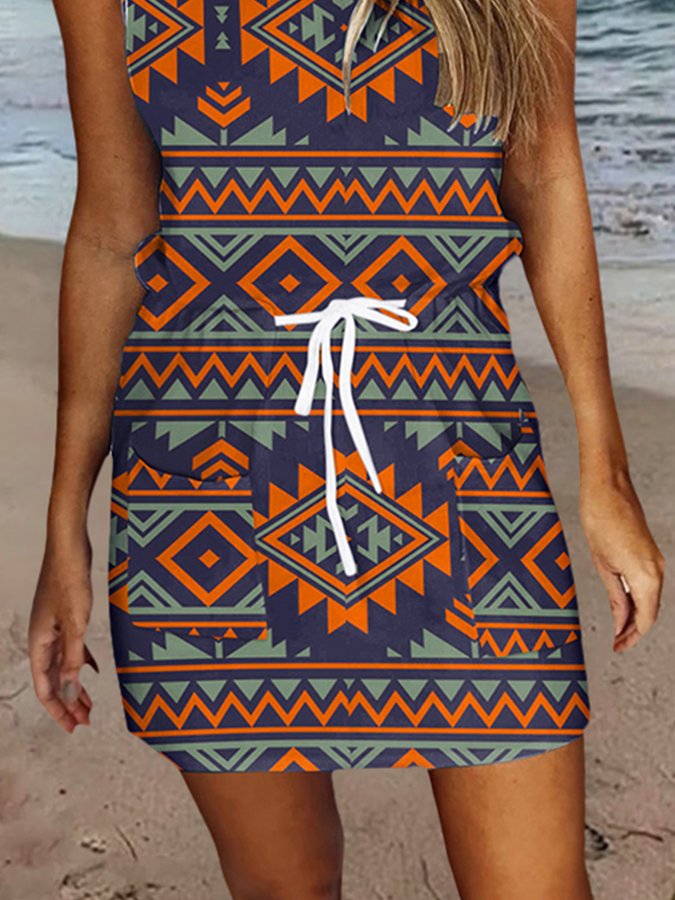 Oranges Vintage-Print Slip-Kleid - Mila