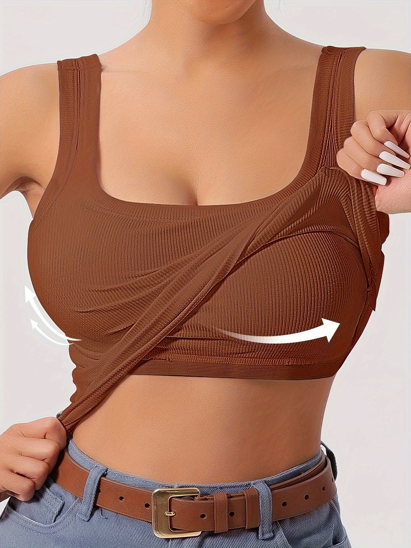 Graues Slim Fit Tanktop - Lara
