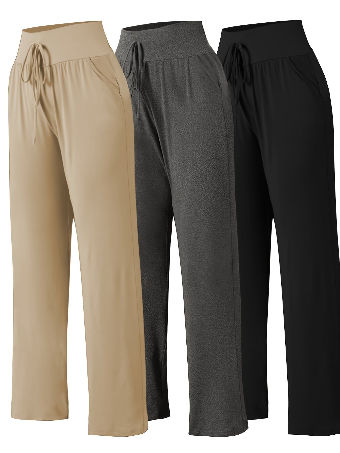Schwarze Plus Size Gerade Hose - Emma