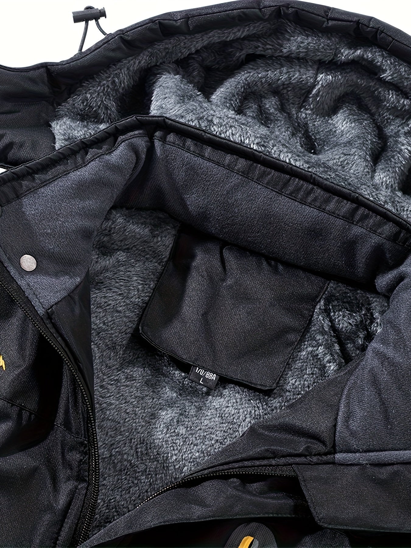 Schwarze Fleece-Winterjacke – Max