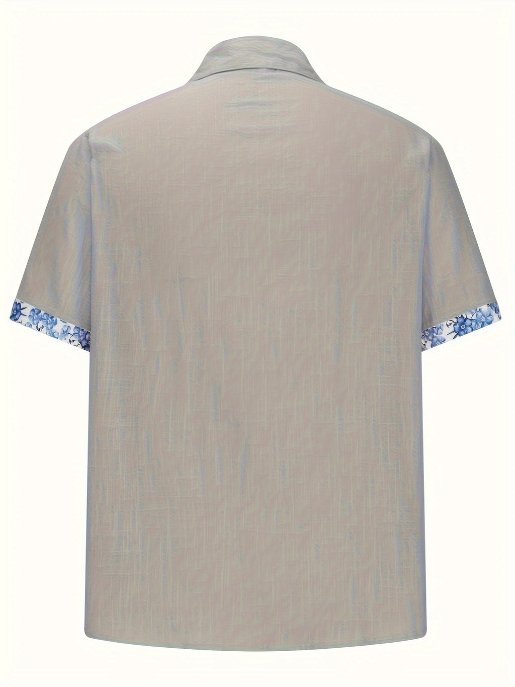 Himmelblaue Blumenprint-Hemd - Leo